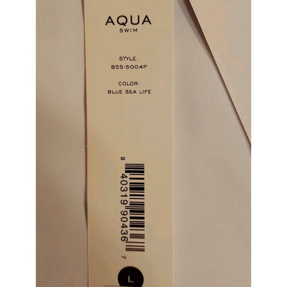 Aqua One piece Swimsuit Bathing Suit LARGE - Blue Seashells Seahorse Sealife - Picture 12 of 16